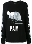 Pam Perks And Mini - Printed Logo Sweatshirt - Women - Cotton - Xs, Black, Cotton