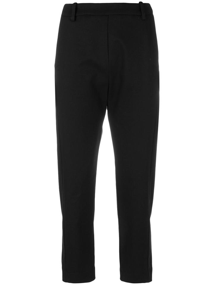 Ilaria Nistri Cropped Tapered Trousers - Black