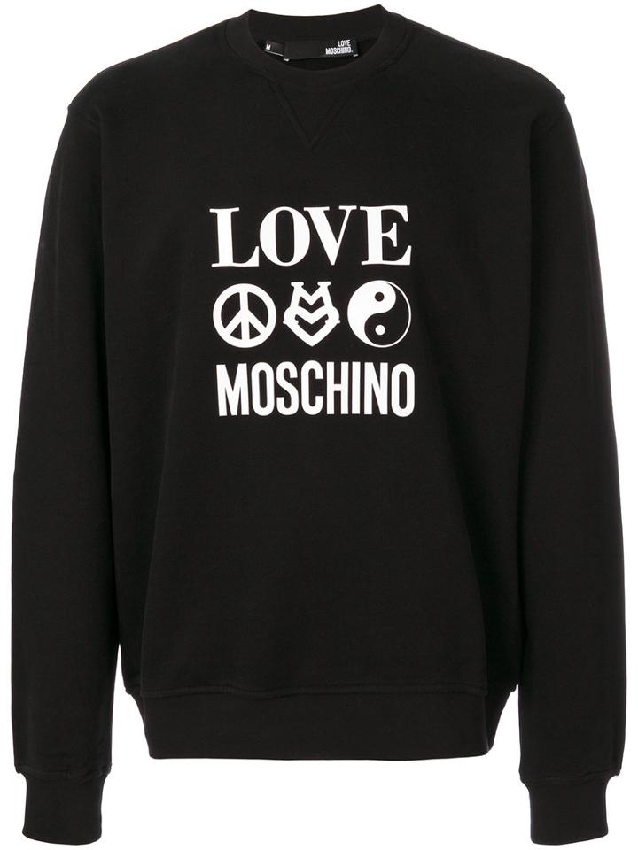 Love Moschino - Love Moschino Printed Sweatshirt - Men - Cotton - S, Black, Cotton