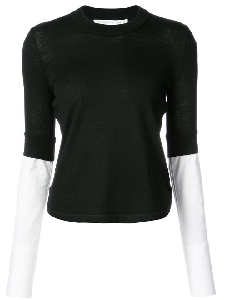 Veronica Beard Layered Sleeves Sweater - Black