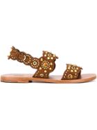 Ash Mantra Sandals, Women's, Size: 40, Brown, Leather/metal/suede