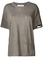 Iro Ripped Neck T-shirt - Grey