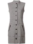 Veronica Beard Sleeveless Houndstooth Dress - Black