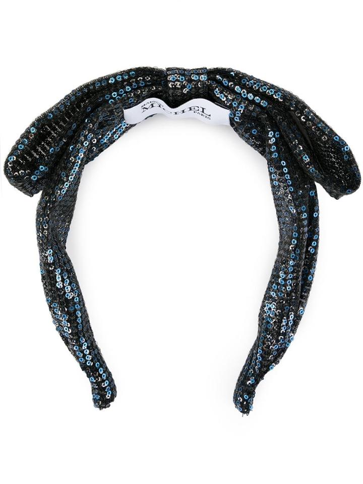 Maison Michel Kety Sequin Headband - Blue