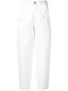 Philosophy Di Lorenzo Serafini White Cropped Jeans - Blue