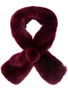 N.peal Fur Neck-scarf - Red
