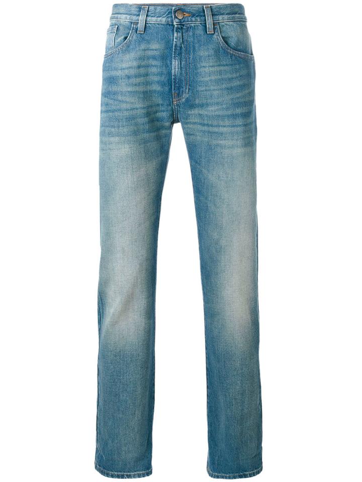 Gucci - Stonewashed Web Jeans - Men - Cotton - 31, Blue, Cotton