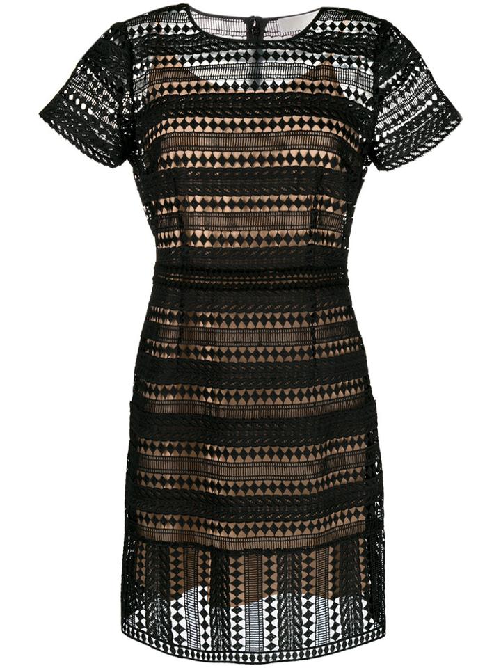 Michael Michael Kors Layered Cut Out Detail Dress - Black