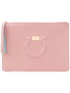 Salvatore Ferragamo Gancio City Pouch - Pink & Purple