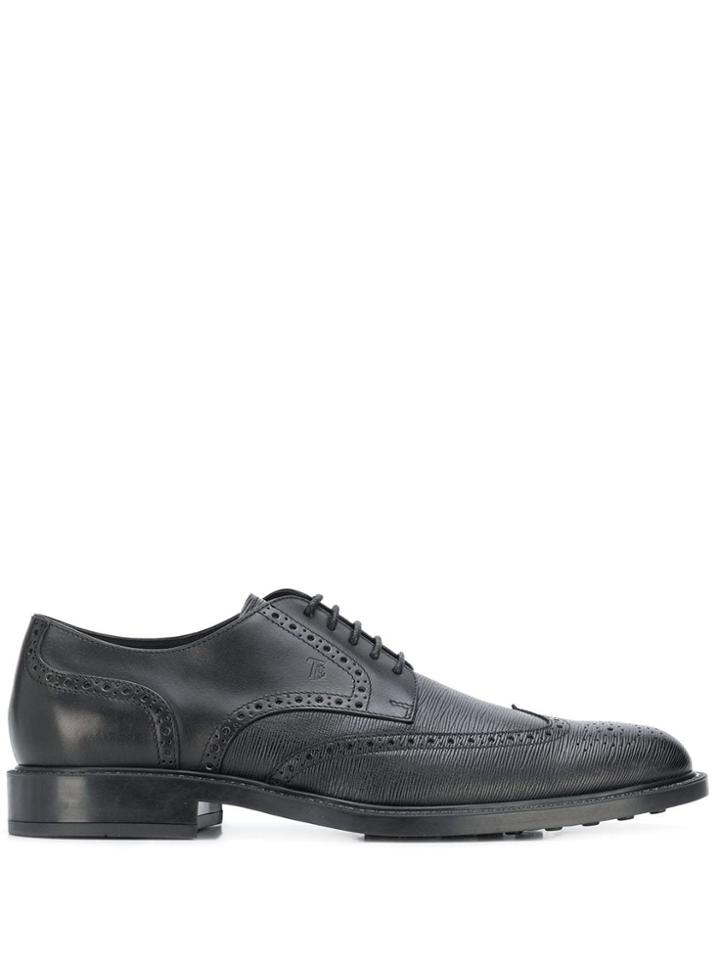 Tod's Bi-texture Brogues - Black