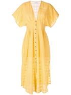 Suboo Deep V Neck Dress - Yellow