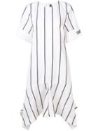 Calvin Klein 205w39nyc Striped Asymmetric Dress - White