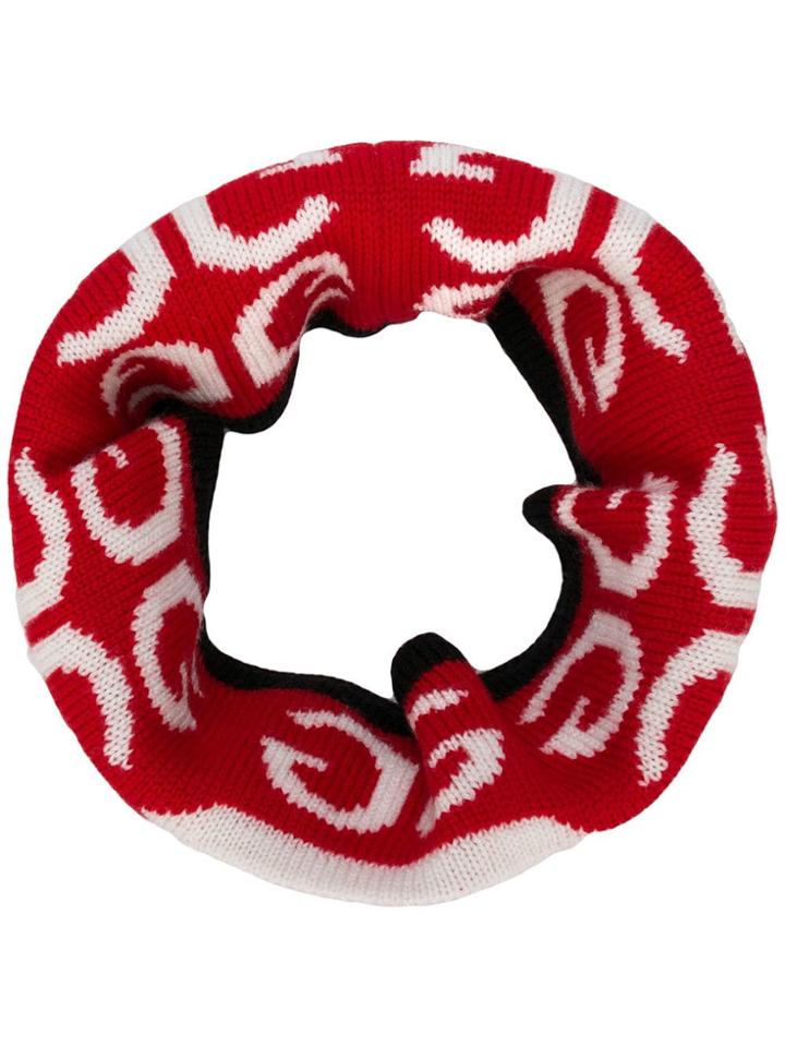 Gucci Reflective Gg Neck Warmer - White