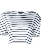 Alexander Wang Striped Cropped Top - White