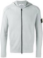 Stone Island - Zipped Hoodie - Men - Cotton - M, Grey, Cotton