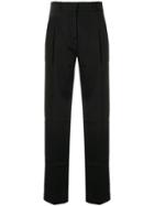 Esteban Cortazar Plain Tapered Trousers - Black