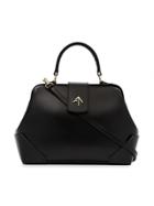 Manu Atelier Black Frame Leather Cross-body Bag