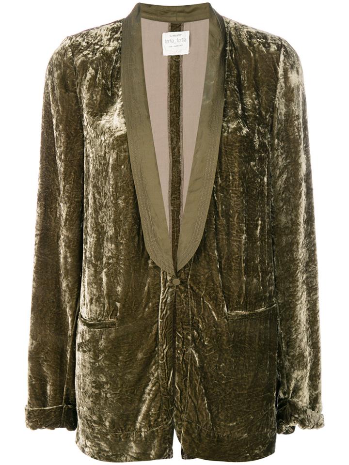 Forte Forte Loose Fit Tuxedo Jacket - Green