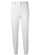 Dolce & Gabbana Slim Fit Trousers, Women's, Size: 38, Grey, Cotton/spandex/elastane