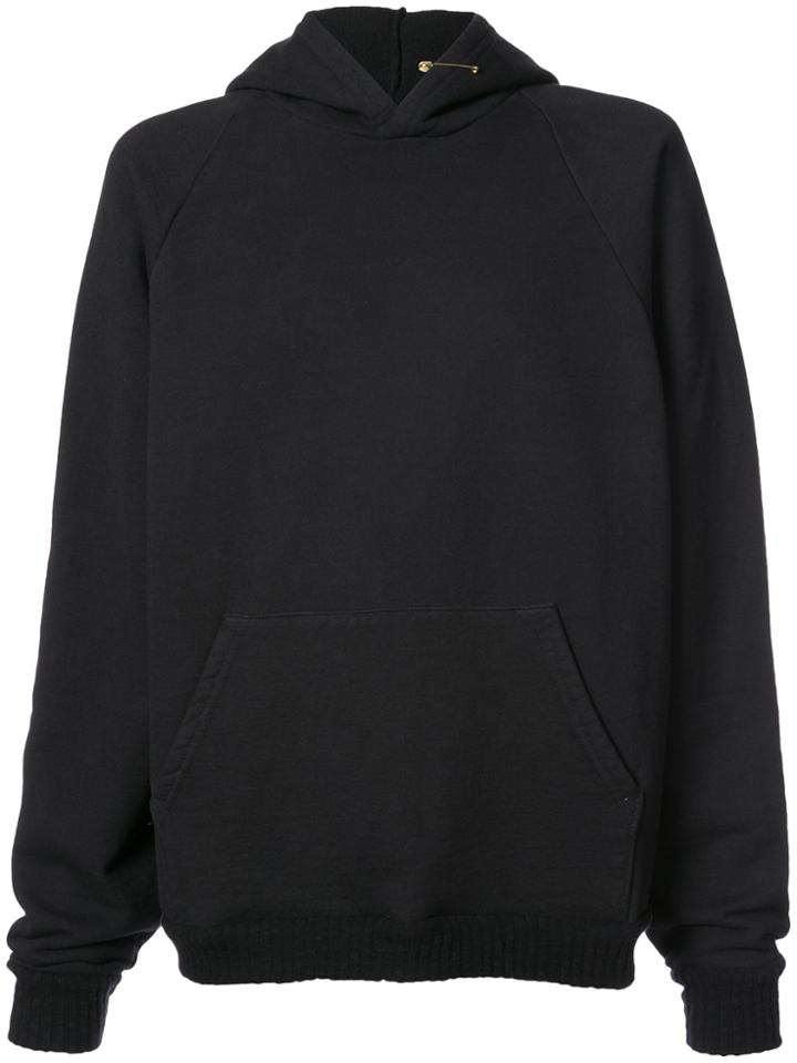 Enfants Riches Déprimés Safety Pin Detailed Hoodie - Black