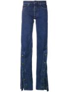 Y / Project - Buttoned Cuff Jeans - Women - Cotton - L, Blue, Cotton