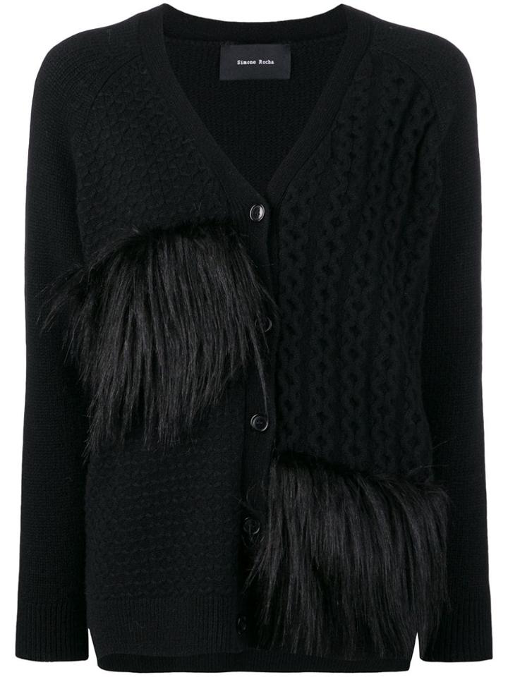 Simone Rocha Patchwork Cardigan - Black