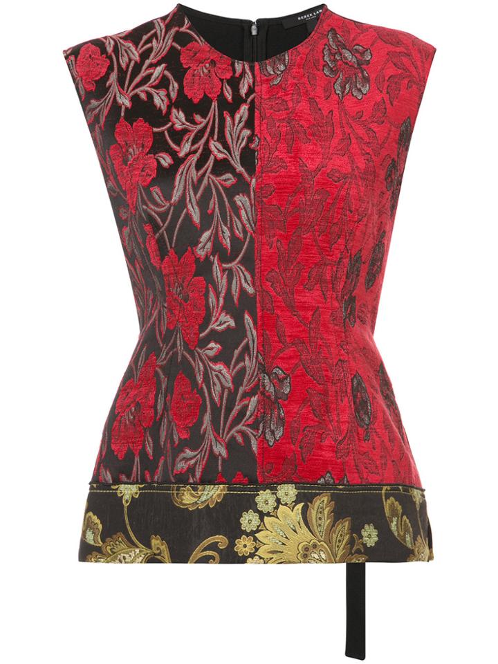 Derek Lam Sleeveless Shell With Crepe Back - Red
