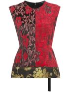 Derek Lam Sleeveless Shell With Crepe Back - Red