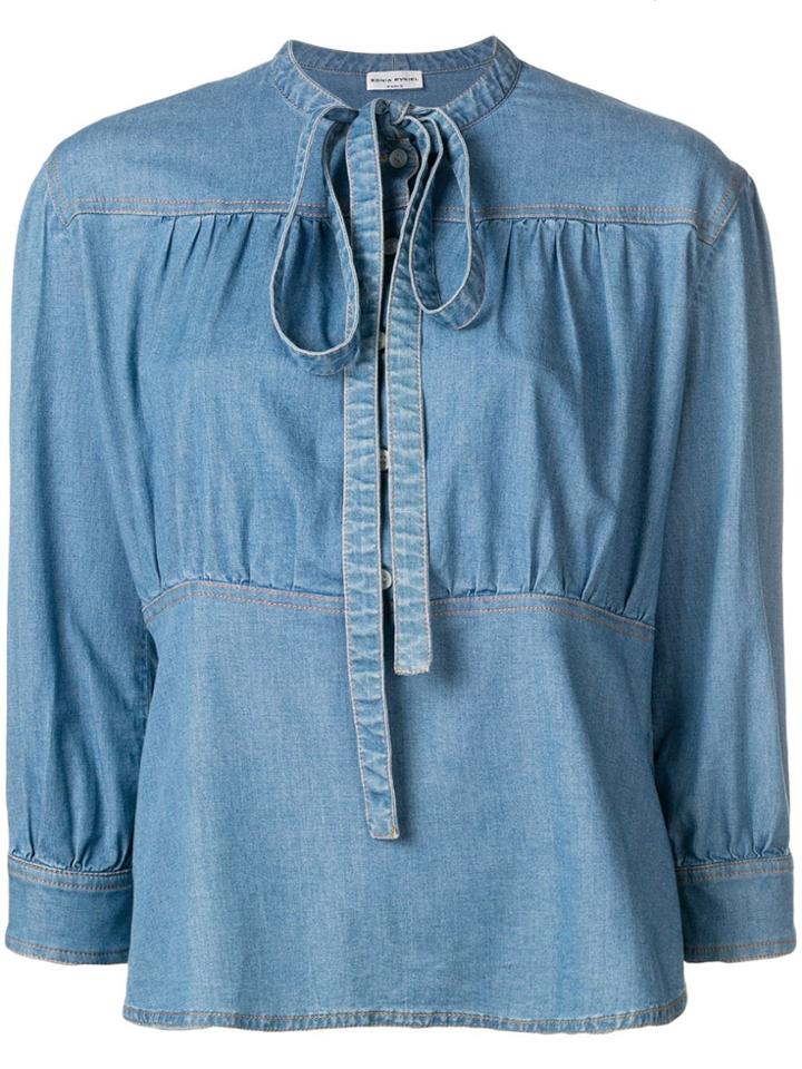 Sonia Rykiel Pussy Bow Blouse - Blue