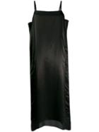 Jil Sander Silk Midi Dress - Black