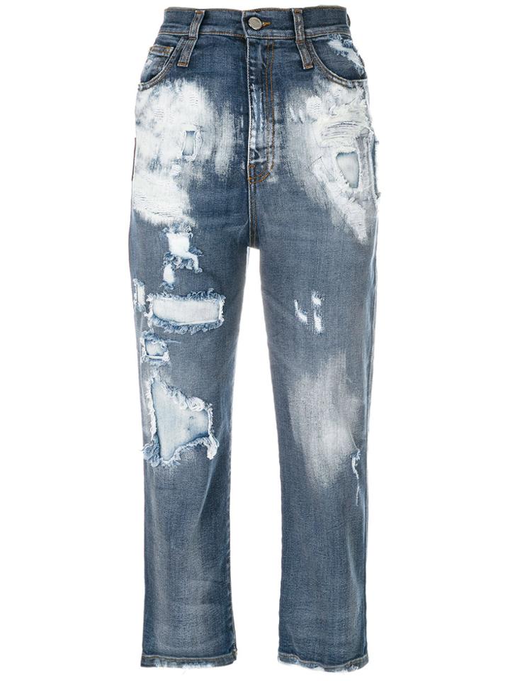 Frankie Morello Serinde Cropped Jeans - Blue