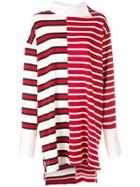 Monse Striped Shirt Jersey Dress - Red