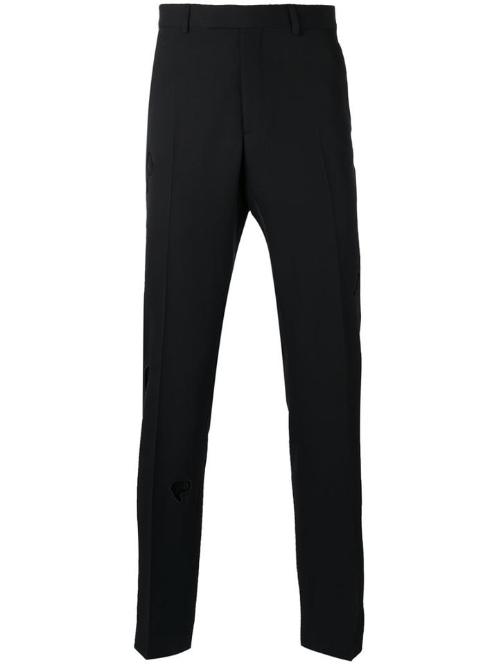 Dior Homme Trouser With Stitched Detail, Men's, Size: 29, Black, Viscose/virgin Wool