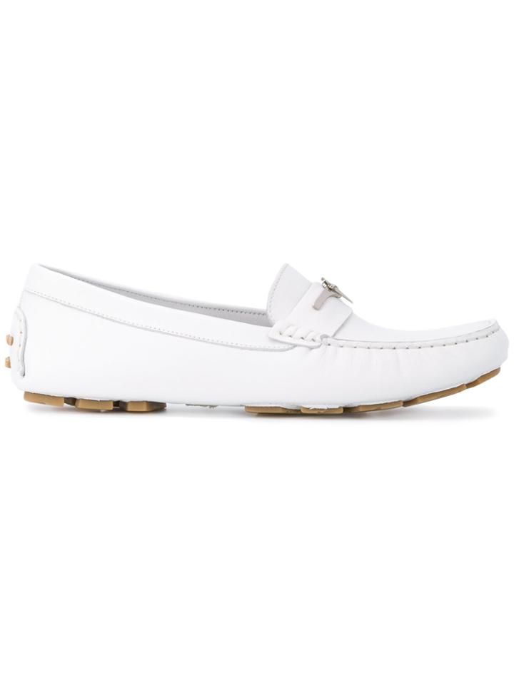 Cesare Paciotti Kids Teen Logo Loafers - White