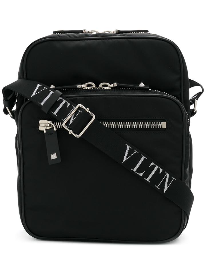 Valentino Logo Shoulder Bag - Black