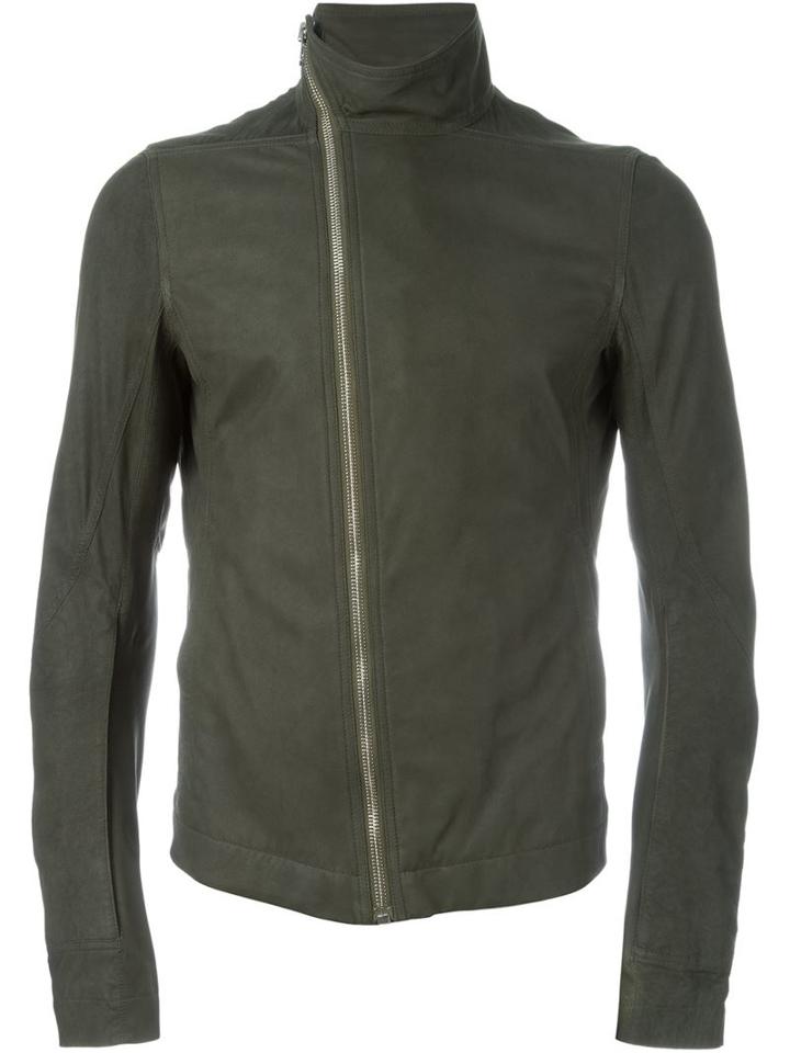 Rick Owens Diagonal Zip Up Jacket
