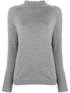 Max Mara Virgin Wool Knitted Jumper - Grey