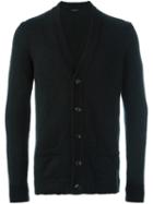Roberto Collina Classic Cardigan, Men's, Size: 50, Black, Nylon/alpaca/merino