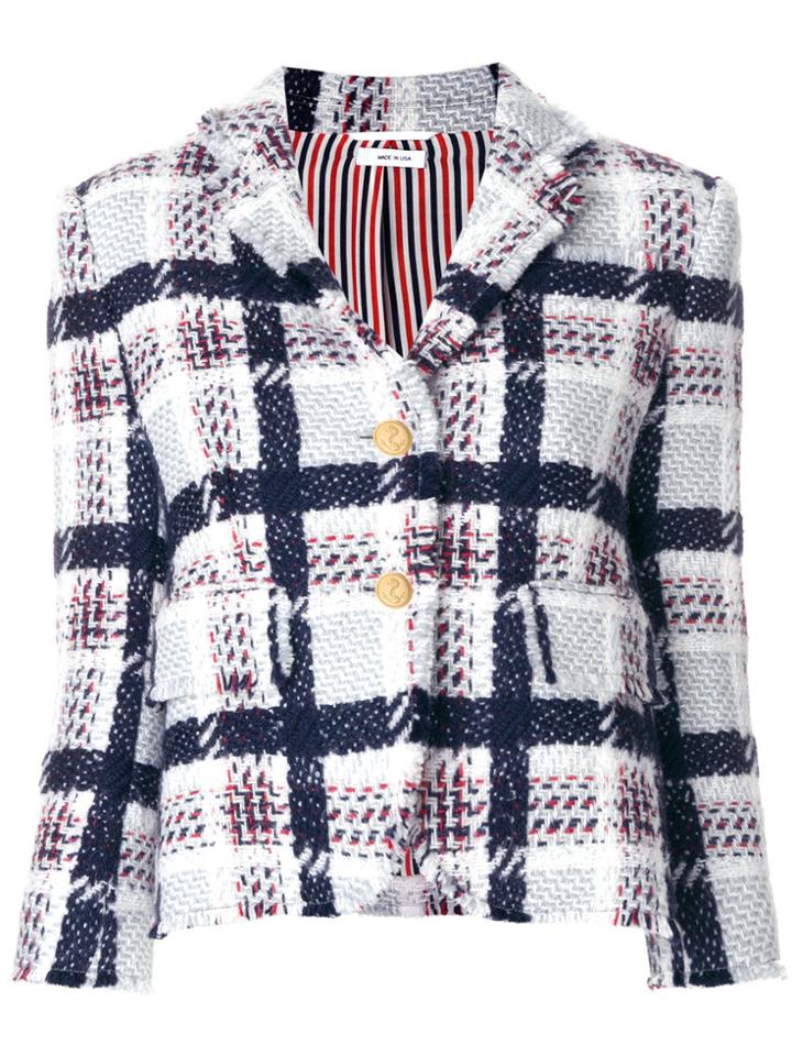 Thom Browne Check Jacket - White