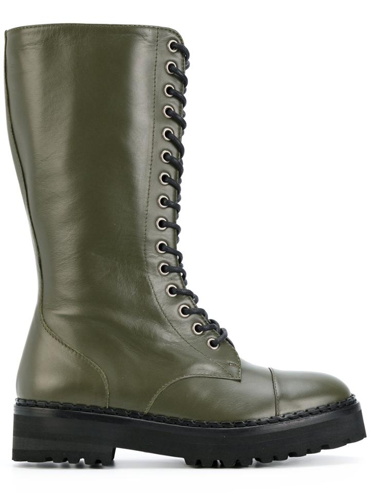 Moschino Lace-up Boots - Green