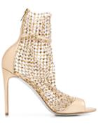 René Caovilla Galaxia Stiletto Sandals - Gold