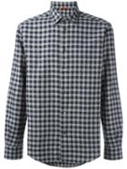Barena Gingham Patterned Shirt, Men's, Size: 48, Blue, Cotton/wool