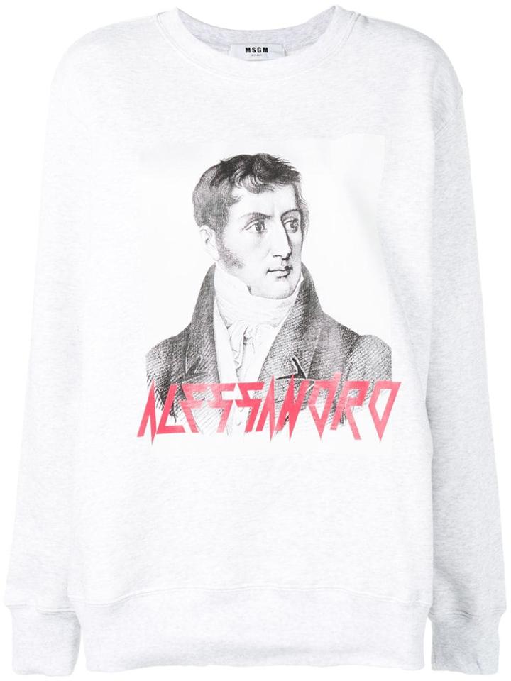 Msgm Alessandro Sweatshirt - Grey