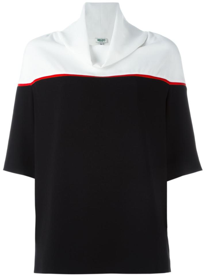 Kenzo Colour Block Top - Black