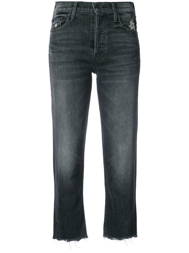 Mother Cropped Tomcat Jeans - Grey