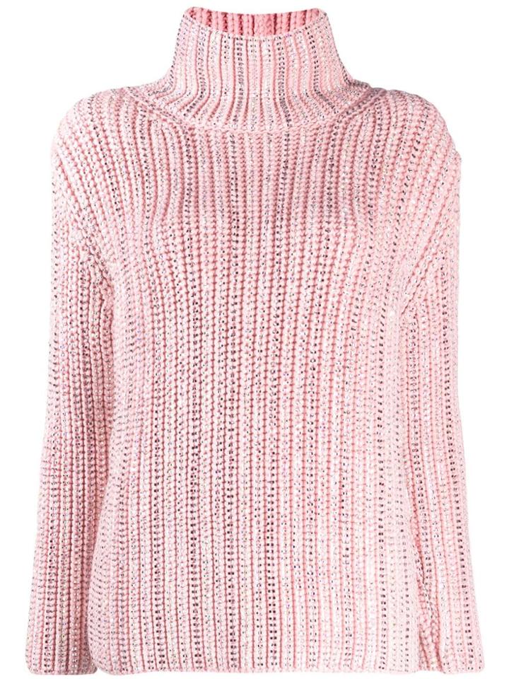 Ermanno Scervino Crystal Embellished Jumper - Pink