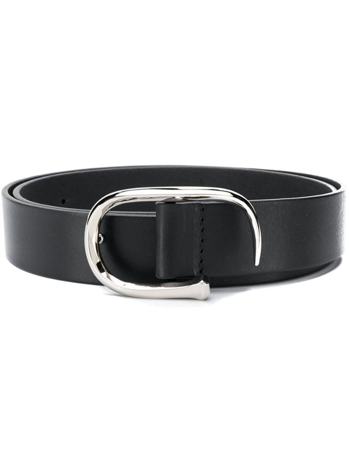 Orciani Buckled Leather Belt - Black