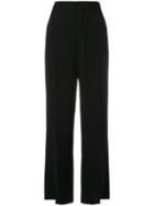 Chloé - Cropped Flared Trousers - Women - Silk/acetate/viscose - 36, Black, Silk/acetate/viscose