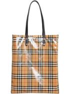 Burberry Large Coated Vintage Check Shopper - Brown