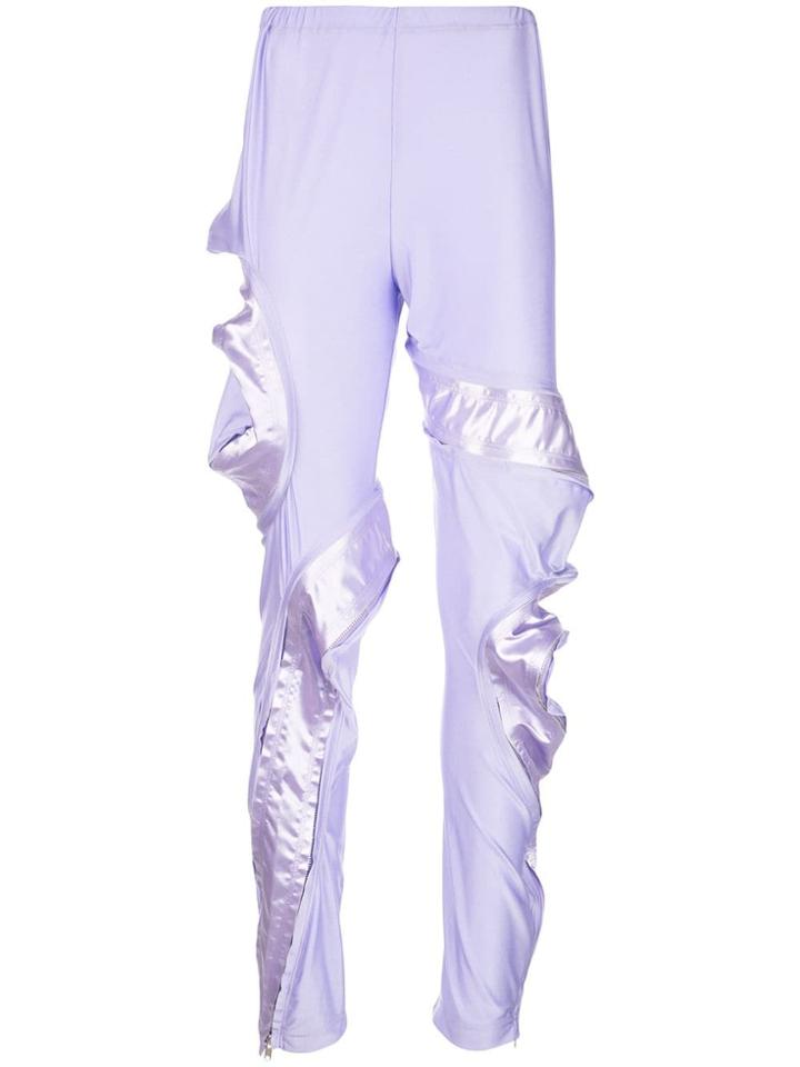 Comme Des Garçons Asymmetric Zipped Trousers - Purple